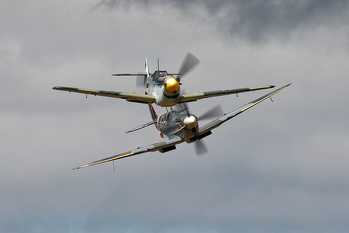 Buchon Yellow 10 and Spitfire at Headcorn 2023