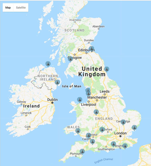 Typhoon displays at UK airshows in 2024 map and list