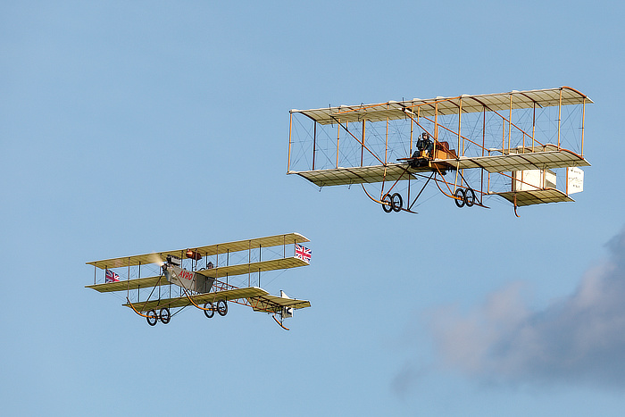Bristol Boxkite and Avro Avro Triplane at Shuttleworth Premiere 2023