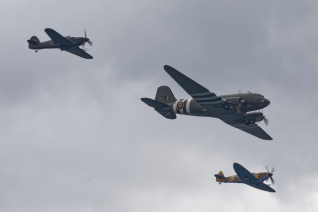BBMF Dakota, Spitfire and Hurricane 