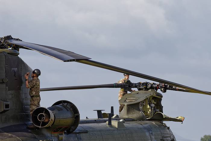 Chinook Inspection at RAF Cosford