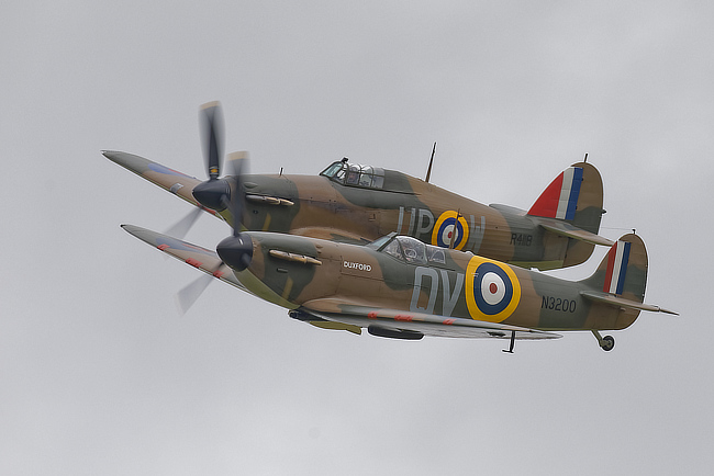Hurricane and Spitfire arrivals