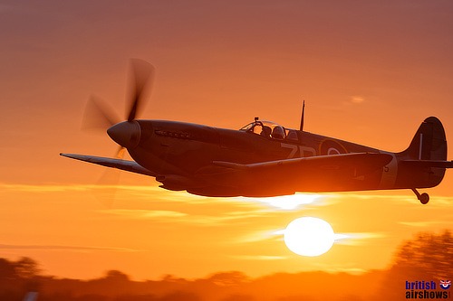MH415 at dusk, Goodwood Revival