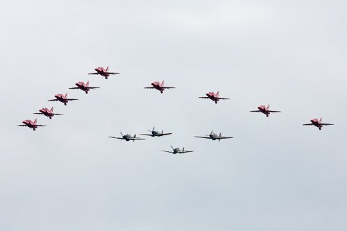 Red Arrows with the BBMF