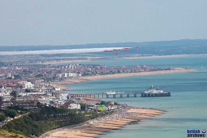 Arrival of the Red Arrows at Airbourne