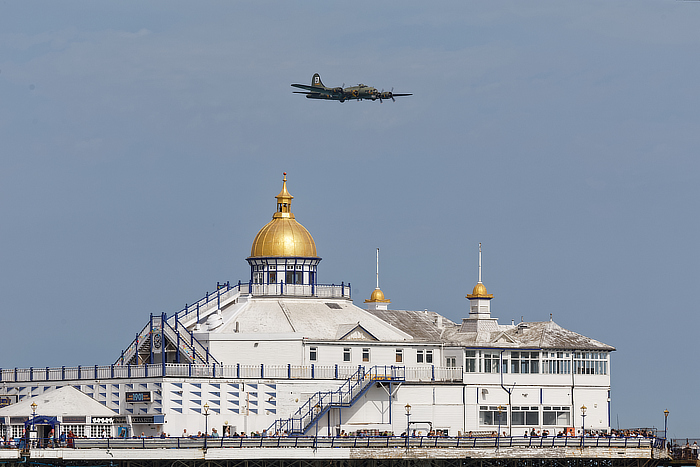 Sally B over Eastbourne Pier at Airbourne 2026