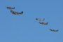 Blenheim, Mustang, two Spitfires and a Hurricane