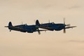 Spitfires MH434 and MH415 at dusk