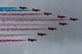 Red Arrows draw the USA flag